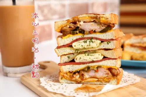 [台中西屯]巨無霸豐滿熱壓胖，口味纖細法式三明治！本心三明治．甜點 - 大手牽小手。玩樂趣