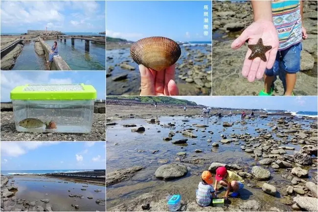 東北角貢寮玩水一日遊 ▶ 馬崗漁村、馬崗潮間帶、馬崗街27號咖啡小館 ▶ 無敵海景天然戲水池、潮間帶生態寶庫 大貝殼、海星、寄居蟹通通來作客 親子夏日海角樂園!