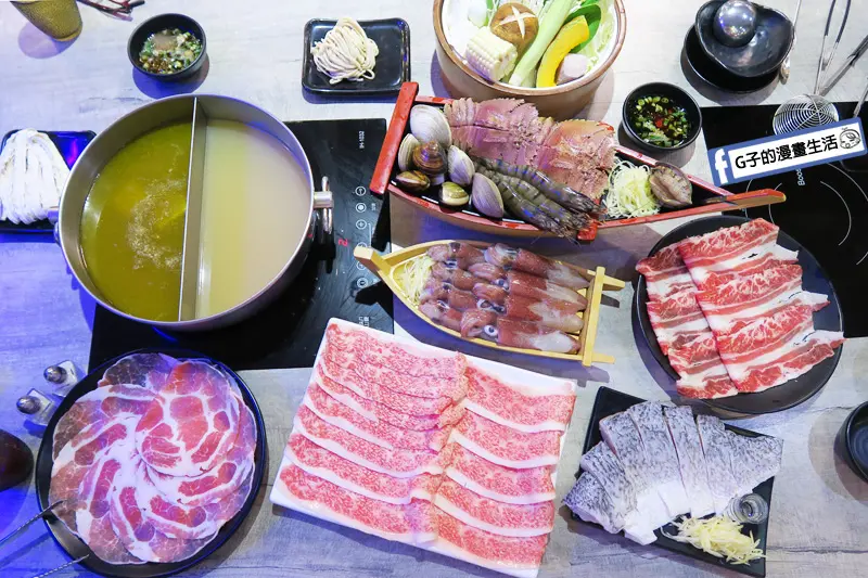 永和-上官木桶鍋-現撈海鮮尚青~平價個人火鍋加購美國雪花牛只要80,日本A5和牛.海神號好威.永和鍋物