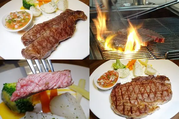 捷運六張犁牛排【亨利客 原味炭烤牛排】厚切美國U.S. Prime 頂級牛排/高貴不貴CP值高。全程炭火燒烤鎖住肉汁#吃原味沾佐現磨胡椒、玫瑰鹽#肉質鮮甜又揪C、炭香味迷人(不吃牛~也有炭烤西班牙伊比