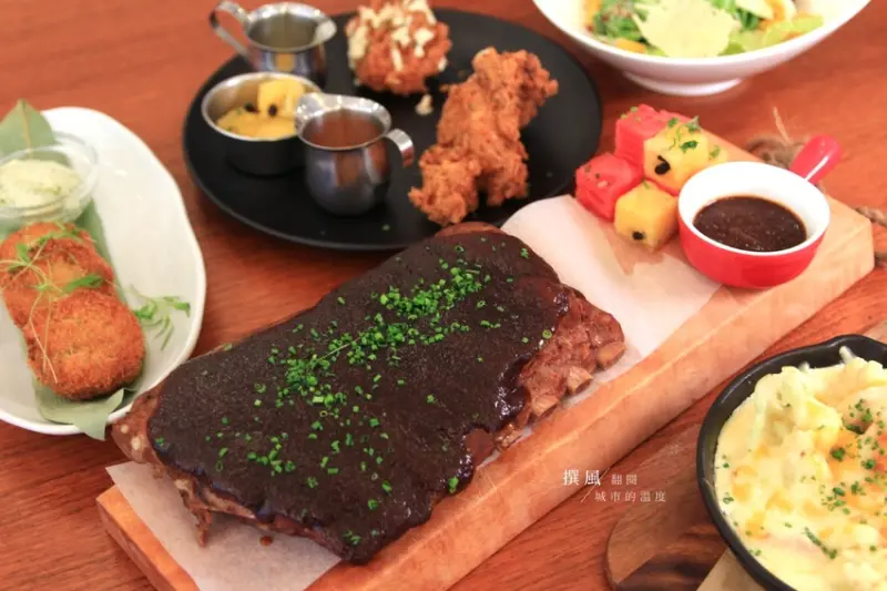 中山｜氣勢驚人！燒烤醬豬肋排與秘方炸雞登場，還有美到發泡的果昔氣泡飲，Buttermilk摩登美式餐廳｜撰風 - 翻閱，城市的溫度