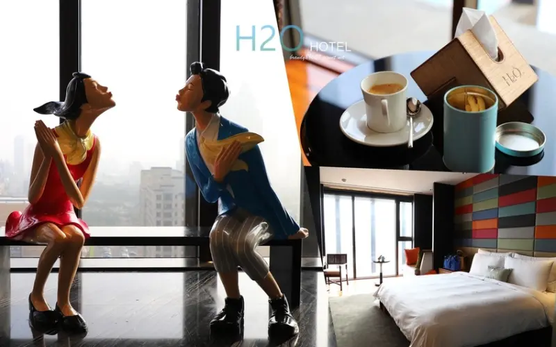 [高雄]H2O水京棧國際酒店♥豪華景觀客房♥頂樓500吋大螢幕泳池時尚酒吧