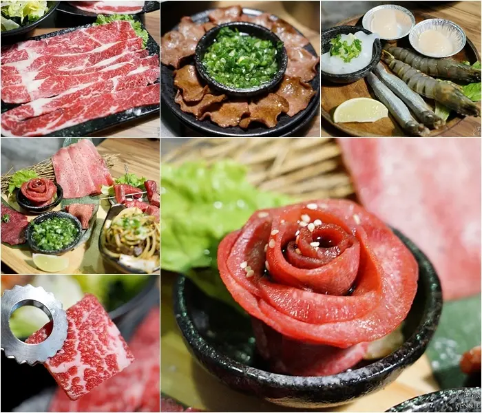 【和東燒肉屋】必點的牛舌七吃拼盤，包含了玫瑰牛舌、川味涼拌牛舌，馬茲瑞拉起司牛舌~~~邪惡又銷魂的美食|桃園美食推薦