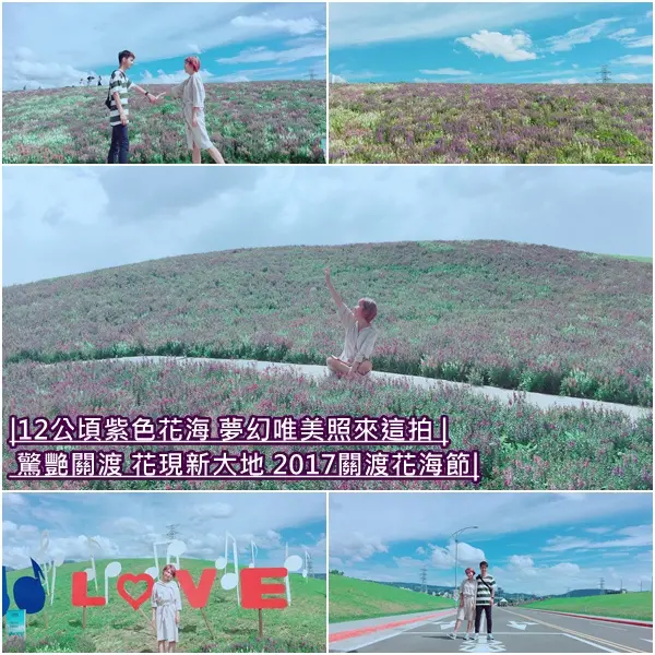 【台北景點】驚艷關渡 花現新大地 2017 關渡花海節(洲美蜆仔港公園)。超夢幻浪漫花海。花季持續到107.2月。IG打卡熱點。親子景點
