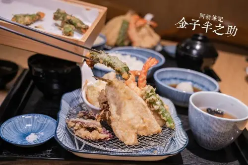 來去新光三越A8吃美食，新品海膽天婦羅御膳激推，日本空運馬糞海膽滿滿鮮甜～金子半之助 