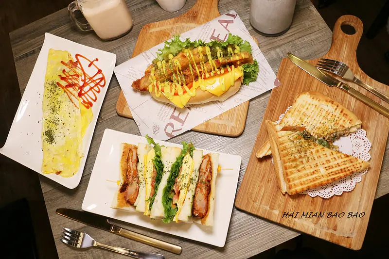 蘆洲高CP早午餐『Bu Cuckoo Brunch 咘咕咕早午餐廚房』漢堡/三明治/大亨堡/帕尼尼/捲餅/法式吐司/牽絲蛋捲/研磨咖啡/現打豆漿(捷運三民高中站)