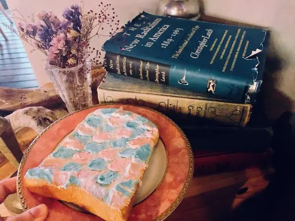 捷運國父紀念館站✿Greedy Bistronomy Cafe 餐酒•咖啡✿超美油畫吐司~ 粉嫩的奶油起司配上烤的香酥的吐司!