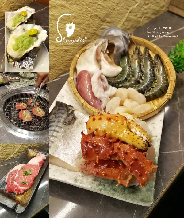 【燒烤吃到飽】看完電影來吃超大生蠔和燒肉吧 原月日式頂級帝王蟹燒烤吃到飽 日式料理 啤酒暢飲