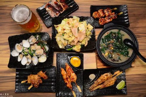 【台中｜美食】大里新店串燒推薦，中秋推出烤乳豬，室內工業風型態，適合聚餐，熱炒口味優於串燒。餤工業風