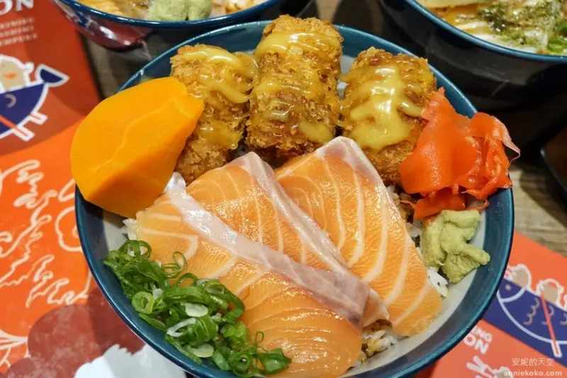 新莊美食 盛之丼 新莊超狂日式丼飯 配料滿到看不到飯啦 - 安妮的天空