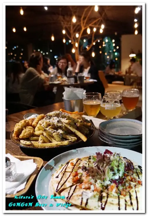 101世貿捷運站／台北包場餐廳．借景綠意公園的美景餐酒館──GUMGUM Beer & Wings        
      