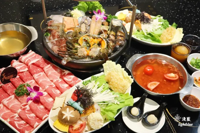 [ 大直站美食 ] 淺藍 × 天鍋宴  大直店3.0～秋蟹正肥，就是要吃海陸雙人鍋，全方位美味的火鍋店