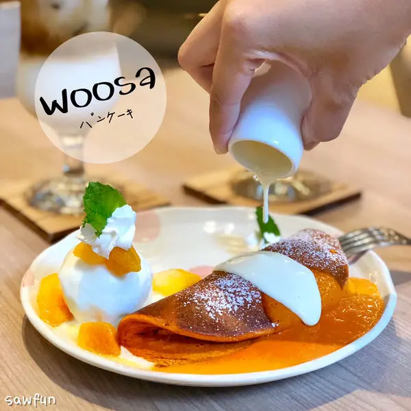 【台中美食】全台連鎖美食 Woosa パンケーキ 屋莎鬆餅屋 像雲朵般療癒綿密的舒芙蕾 秋季新菜單上市 泰奶口味舒芙蕾鬆餅 台中大遠百美食