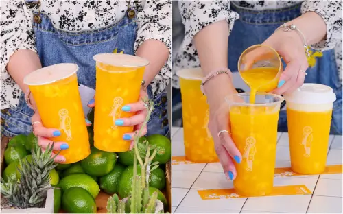 我想想鮮果飲_大里：100%滿滿芒果肉+芒果原汁才55元！不輸華得來超爆滿芒果芒果青茶！