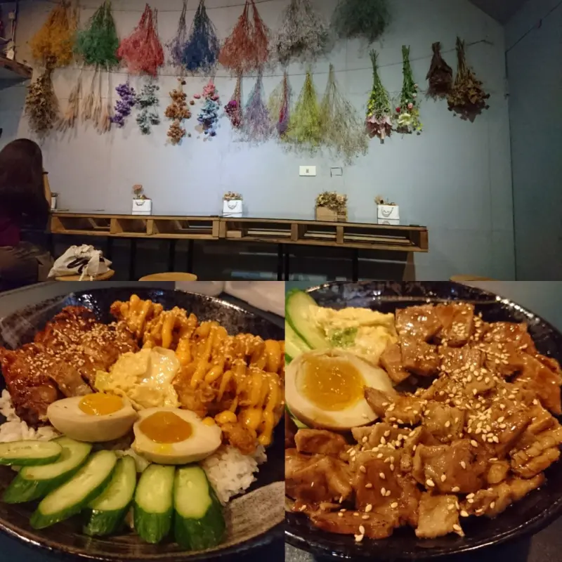高雄~丼口食堂~挑戰大胃王相撲丼一碗兩種享受~征服饕客的味蕾~少女心的乾燥花拍不停~正餐宵夜的好餐廳~              