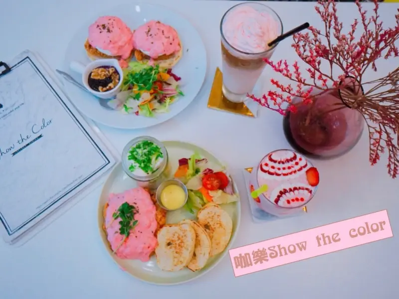 【板橋‧美食】咖樂Show the color韓風咖啡館早午餐IG打卡名店-少女心粉系大噴發!