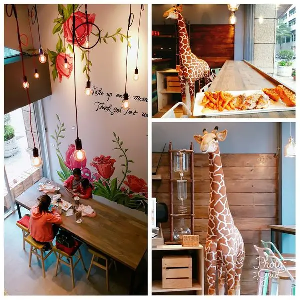 【豐滿總匯三明治-桃園藝文店】跟長頸鹿吃早餐好幸福/桃園新開挑高樓中樓早午餐/2017桃園最新IG打卡餐廳