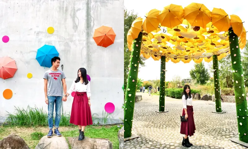 【台中太平區。屯區藝文中心】『傘亮花博、閃耀台中』裝置藝術展♥親子、情侶、閨蜜最新景點-Fun閃情旅