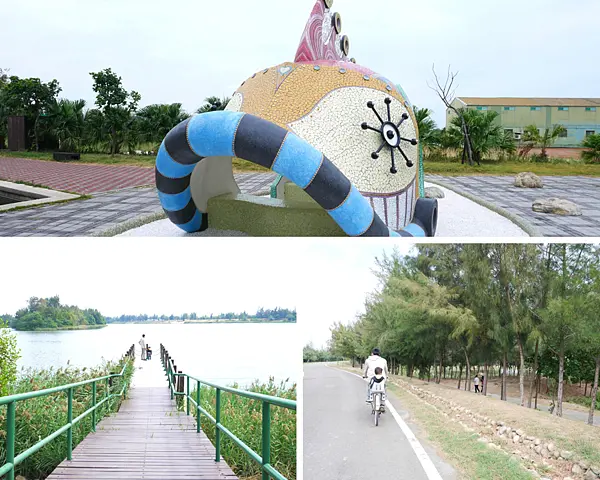 比翼雙飛，天地合一的遊客中心，免費借腳踏車/口湖遊客中心/椬梧滯洪池（小日月潭）
