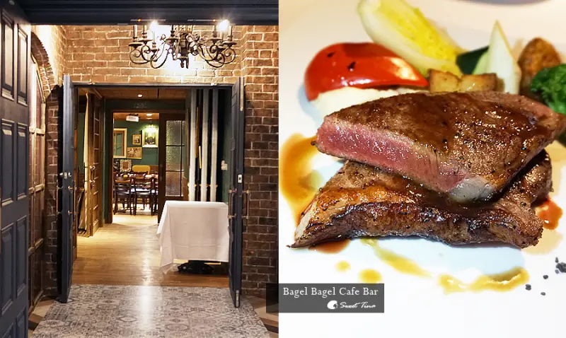 【食記．中山區】Bagel Bagel Cafe Bar 餐酒館 - 英倫地窖優雅風格/創意料理/約會餐廳/提供包場 ღ松江南京站ღ
