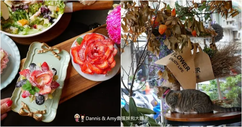 《新竹餐廳推薦》荷芙亭。可愛貓咪x免費韓服體驗x浪漫IG打卡絕美花牆咖啡廳 。朋友閨密網美最愛下午茶甜點,早午餐︱ 影片 - Dannis & Amy魯蛋妹和大腸弟