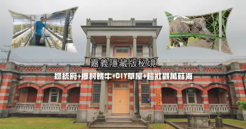 嘉義隱藏婚紗秘境：嘉義也有一間總統府？！超好拍的復古巴洛克建築：一日遊超好玩～參觀吹冷氣的菇農場+博士袍神農大帝+牧場餵牛+入住小木屋