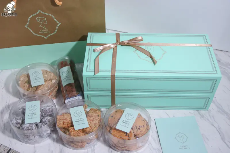 精緻典雅的Candy Wedding 手工餅乾禮盒、手工餅乾、彌月推薦、喜餅，細膩豐富香氣的團購美食 - 跟著尼力吃喝玩樂＆親子生活