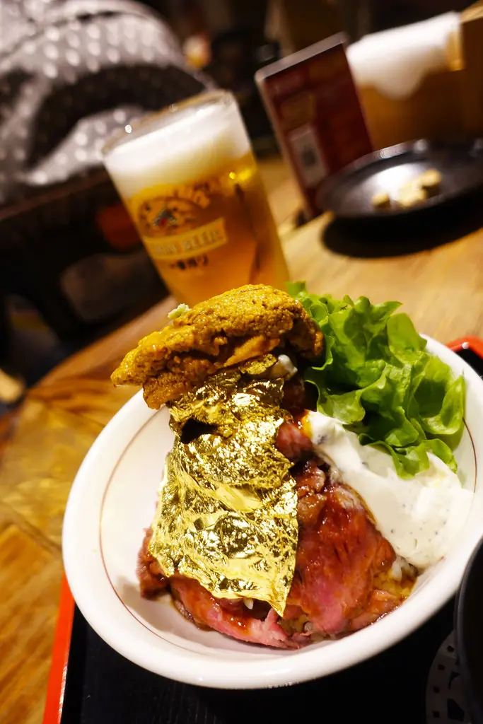 (胖樺食記)捷運忠孝新生站推薦餐廳”Power Beef”/華山文創美食/鴨肝海膽松露金箔土豪丼/居酒屋/和牛牛舌丼/完整菜單/商業午餐