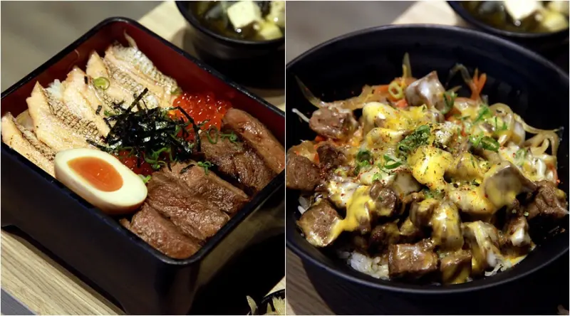 台南美食-芯芯要去【天滿橋-新市概念店】~超人氣自動點餐機洋食專賣店|激熱岩融牛排丼|炙燒囍海陸丼|炸蝦蝦烏龍麵