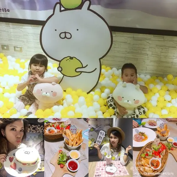 台北x捷運市政府x期間限定||日本人氣LINE貼圖 兔丸USAMARU X 頑食概念餐廳 Foodplay 信義誠品店 兔丸溫泉球池 菜單