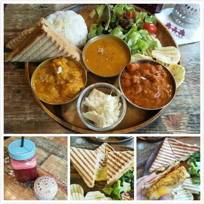 台北中山區"異國美食" 3 idiots toast & curry 三個傻瓜印度蔬食南京店~ 蔬食咖哩與歐姆蛋起司的印度美食體驗