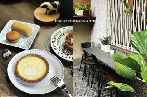台南甜點 巷子裡的甜點店，貓咪奔月檸檬塔，貓掌可愛耶~『二貓公寓』可以內用囉~