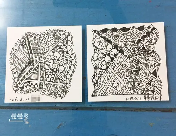 【台中畫畫教室】感受纏繞畫畫風筆下的心境轉換，我與媽媽的第一幅纏繞圖在穎宇珞工作室