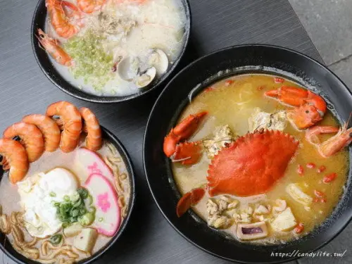 台中美食│粥堂（龍蝦粥 螃蟹粥 拉麵）專賣店〃活體海鮮入料～處女蟳麻油麵線霸氣上桌！        
      
