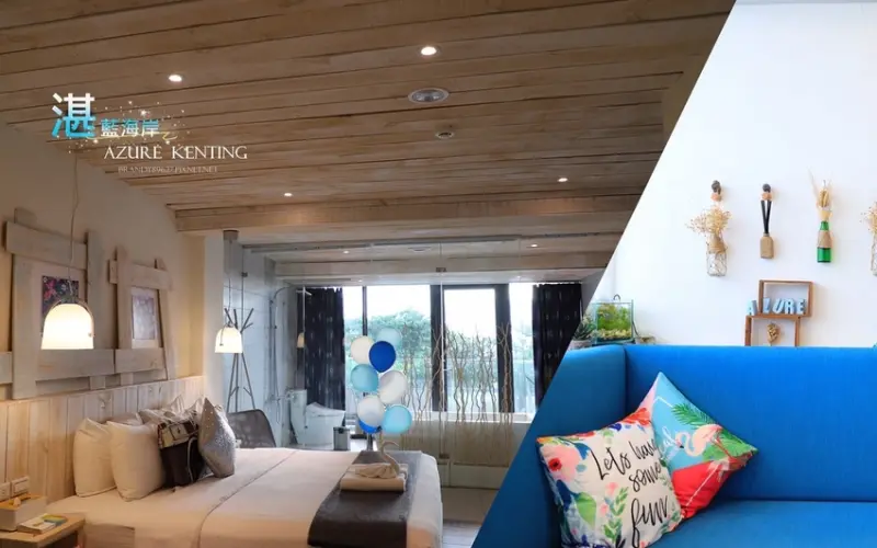 [屏東墾丁]湛藍海岸民宿♥湛藍。貳面海浪漫雙人房♥五顆星南灣渡假民宿推薦