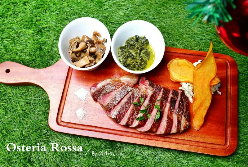 台北忠孝敦化 | 紅點熟成肉餐廳Osteria Rossa，日義混血乾式熟成肉專賣店▲女子的休假計劃▼