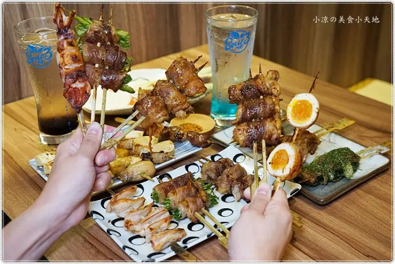 一中街人氣平價串燒║燃手串~食尚玩家推薦、文青日式串燒，獨家烤功與醬料，令人口水狂流的宵夜美食，夜貓必朝聖!! - 小凉的美食小天地