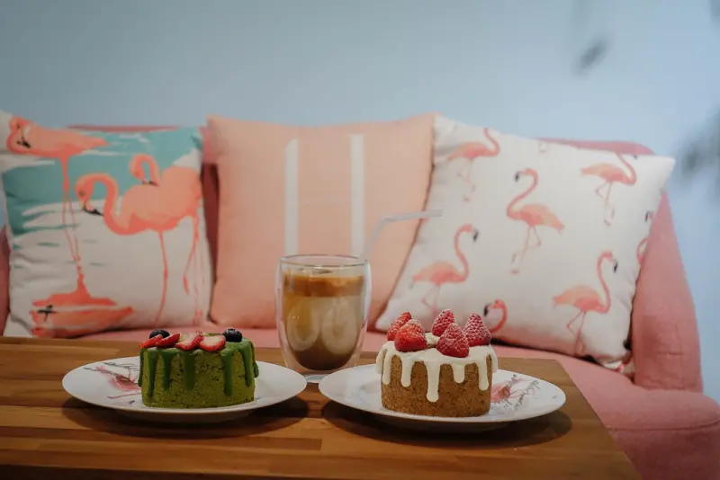 Hera cafeＸ魔王 台北大同區 粉嫩系咖啡廳 抹茶戚風蛋糕 草莓伯爵戚風 捷運中山站 內文有店家資訊