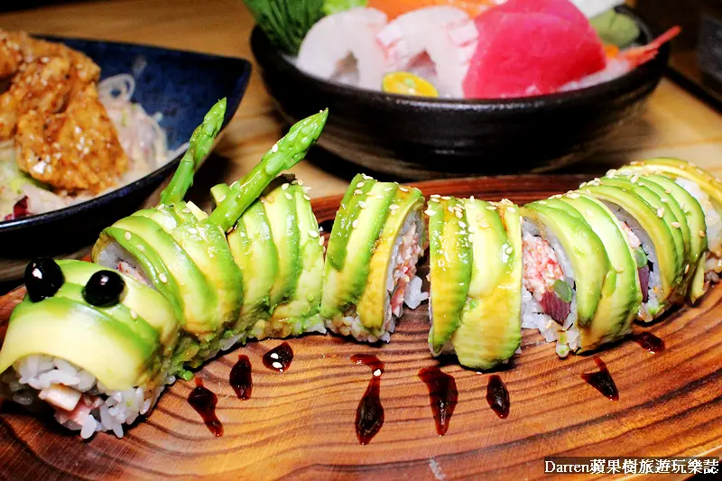 『桃園美食推薦』八斤日式料理(含詳細菜單)/鄰近桃園市政府創意卷壽司讓人驚豔日式風格用餐環境超好拍/桃園平價日本料理餐廳 - Darren蘋果樹旅遊玩樂誌