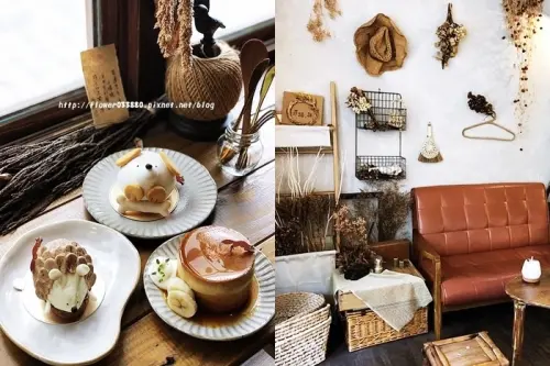 台南下午茶『尋路。甜- 稻荷穀倉』鄉村風裝潢配上甜點造型可愛療癒，趕快來下午茶約會吧~台南甜點