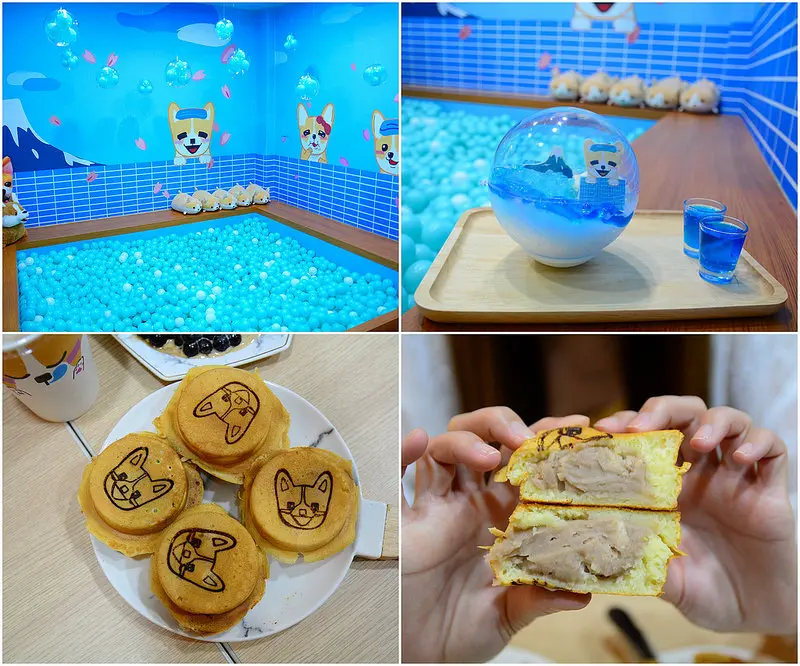 【新北永和｜美食】好療癒的柯基燒車輪餅，料多實在，店內有藍色球池IG打卡超紅。柯基燒點心舖