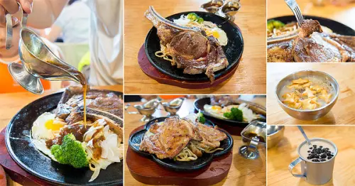 【台南新營】來自逢甲巷弄平價排餐｜戰斧牛排好霸氣｜雙倍主餐好滿足｜波霸奶茶喝到飽｜免費加飯加麵~~19號倉庫鐵板牛排新營店        
      