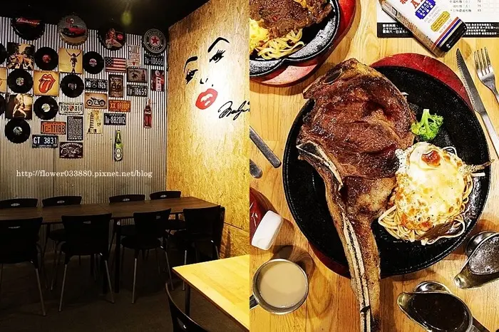 台南美食 工業風。來自台中的平價牛排，台南吃得到!!排餐85元起~『 19號倉庫鐵板牛排-新營店』