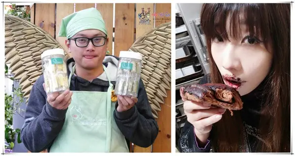 桃園超好吃髒髒包和手工牛軋糖《嘴角沾糖的女人》門口還有大翅膀拍照