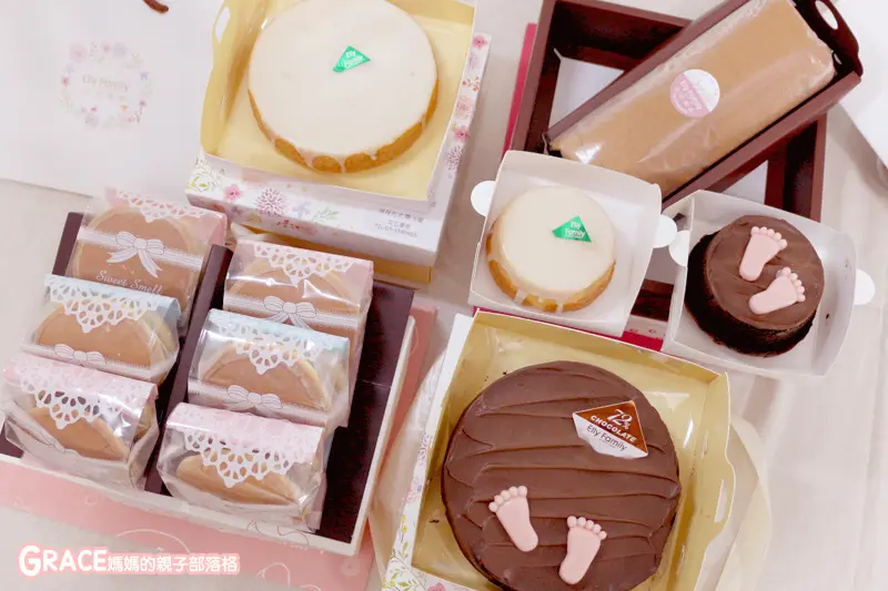 宅配美食》EllyFamily艾立精緻蛋糕 | 滿月彌月蛋糕試吃推薦~!食材天然好吃❤包裝漂亮~【甜心寶貝生巧克力蛋糕】+【法式經典檸檬蛋糕】+【特選蛋糕禮盒】+【綜合蛋糕燒禮盒】(有蛋糕價格表)