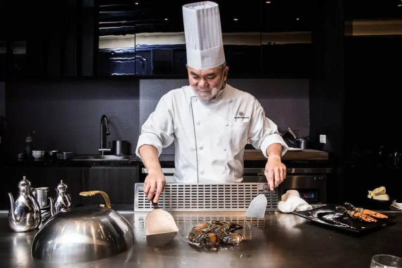 [台北中山]大直鐵板燒推薦，鐵板上飛舞的華麗料理圓舞曲！山茶花鐵板燒 Sazanka Teppanyaki - 大手牽小手。玩樂趣