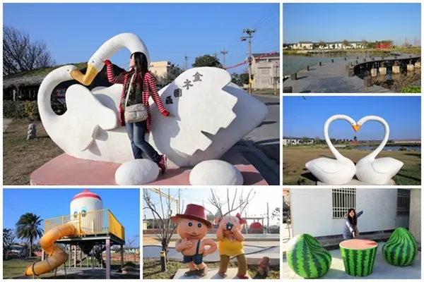 【雲林麥寮景點】金木園區~LOVE戀愛裝置，唐老鴨溜滑梯跟愛心天鵝以及大西瓜座椅，各種逗趣的藝術品，打造紙漿藝術村        
      