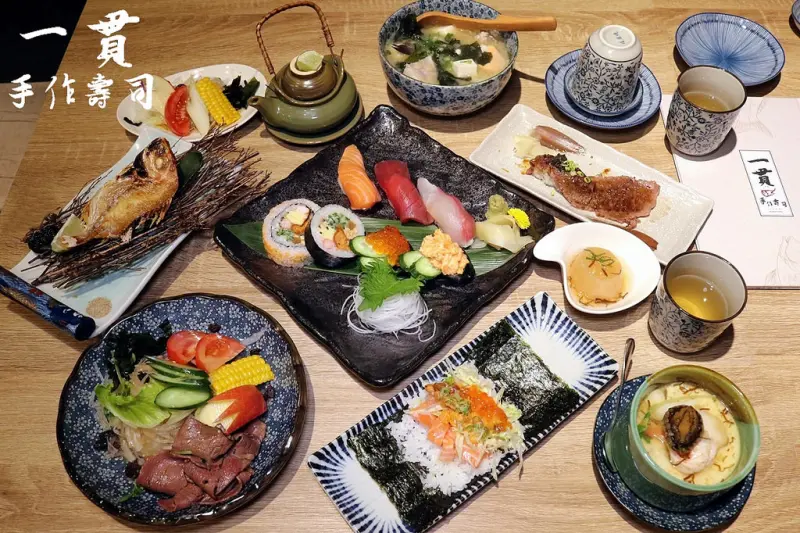 中科日本料理一貫手作壽司｜新鮮海鮮食材平價握壽司卷壽司，還有熟食定食套餐，裝潢舒適有氣氛，家庭聚會公司聚餐推薦