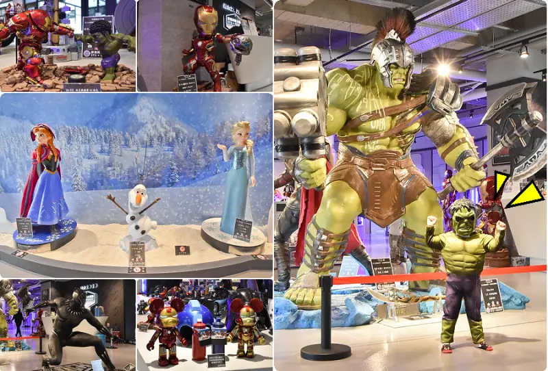 歐雅英雄主題館 | 鋼鐵人,美國隊長等漫威英雄,真人比例現身台中 Nini and Blue 玩樂食記