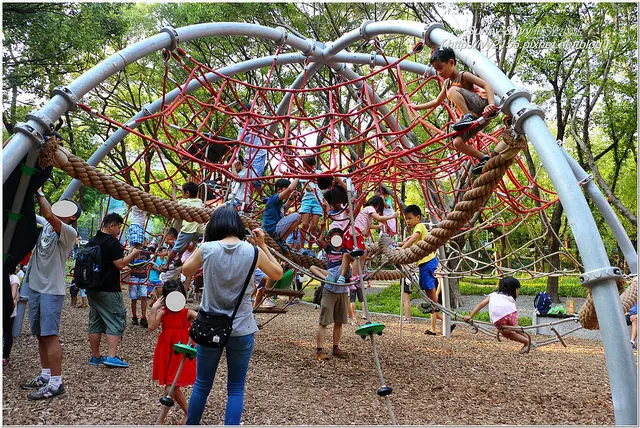 【免費好康報報】台北士林親子遊 - 天母天和公園。讓孩子勇於嘗試當蜘蛛人的挑戰